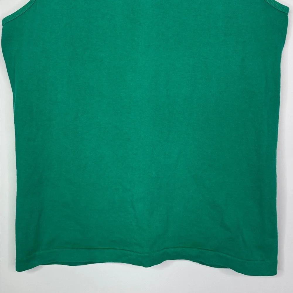 Vintage Fruit of The Loom Green Tank Top Size Medium